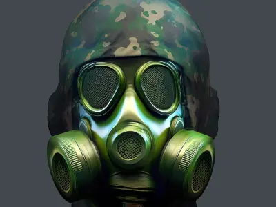 Helmet 3d model military combat Military Low-poly Low-poly 3D model 35
