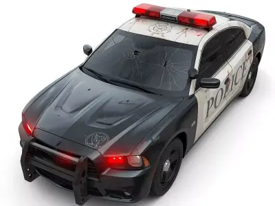 Possessed Modern Police Interceptor 3D Model Low-poly 3D model