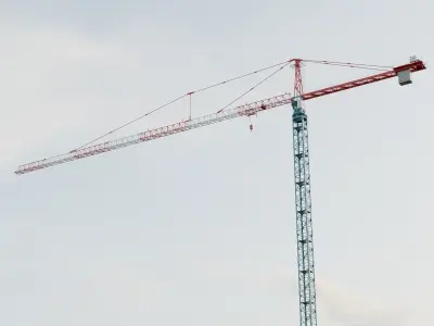 Hammerhead Tower Crane 5 - Big Construction Crane 3D model