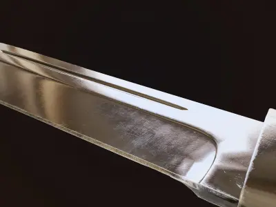 Hunting knife Low-poly 3D model order