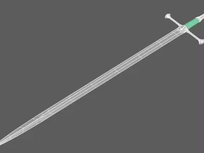 LowPoly Sword from Lord of the Rings Low-poly 3D model