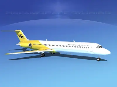 Douglas DC-9-40 Northeastern Airlines 3D model