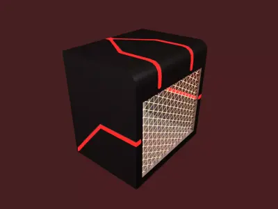 sci-fi freezer Low-poly 3D model