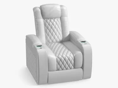  White Home Theater Chair 