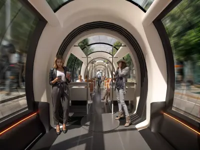 Tramway Futuristic Panoramic 3D model