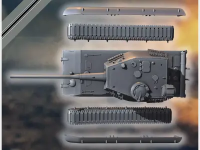 E-100 Ausf K Entwicklung super-heavy tank - Germany Eastern West 3D print model purchase