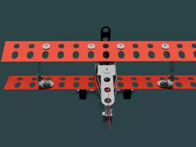 Biplane assembly kit 3D model