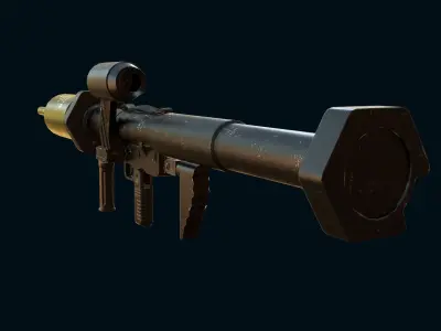 Panzerfaust 3 PzF  Rocket Launcher Gaming weapon Model  Low-poly 3D model