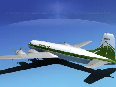 Douglas DC-7C Olympia  3D model