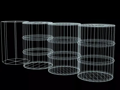 PBR Rusty Industrial Barrel Pack Free low-poly 3D model