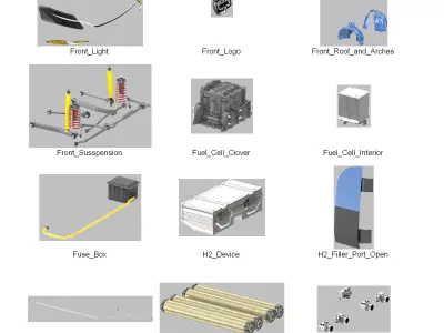 DOSCH 3D - Car Details - Hydrogen Delivery Van 3D model