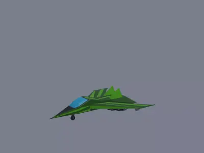 low-polygonal pack of flying objects Low-poly 3D model