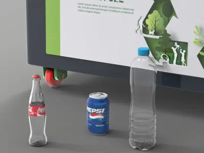 Recycling Machine For glass and plastic and aluminum cans  3D model