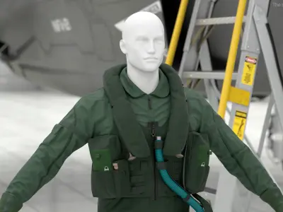  Modern Jet Fighter Pilot Suit 
