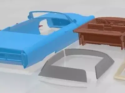 Cadillac DeVille Convertible 1965 Printable Car  3D print model