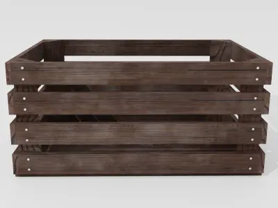 Wooden crate 02 3D model