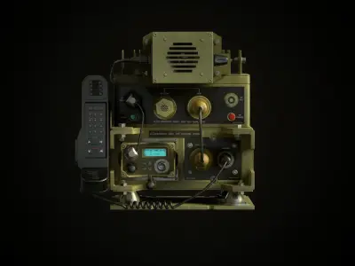 3D PRC-2082 Radio station Low-poly 3D model
