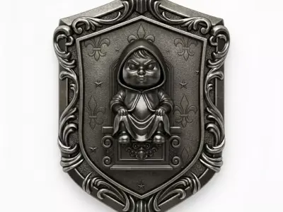 Pendant Antique Pendant Baby Pendant Devil  3D print model