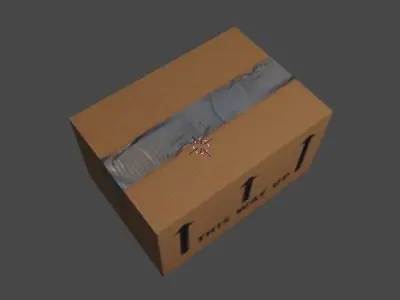 Packing Box 3D Model Cardboard carton Free 3D model