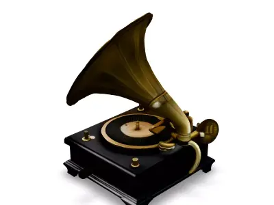 Vintage Gramophone 3D Model Low-poly 3D model purchase