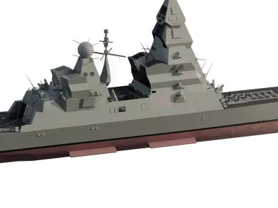 RUSSIAN NAVY NEW CLASS DESTROYER 3D model