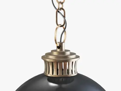 Emerson 1-light single globe pendant-bronse 3D model