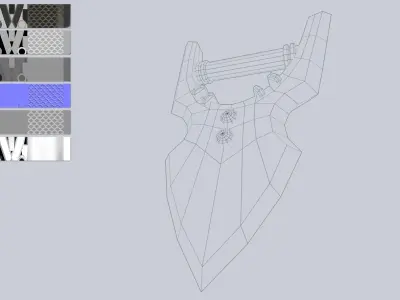Dark fantasy weapon Low-poly 3D model