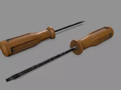 screwdriver Low-poly 3D model 24