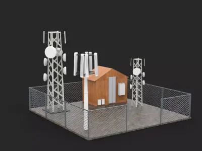 Cell Tower 3D model