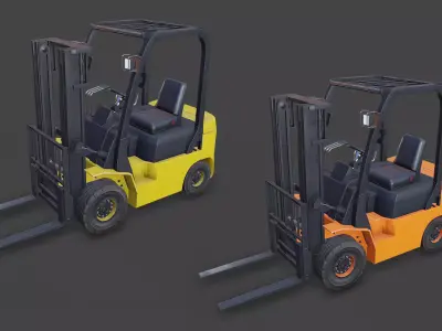 Forklift Truck Low-poly PBR Low-poly 3D model