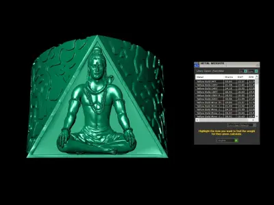 Antique Shiv Ji Ring  3D print model