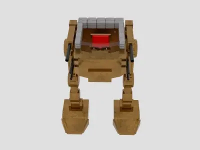 Mechbox lego star wars at-at walker Low-poly 3D model