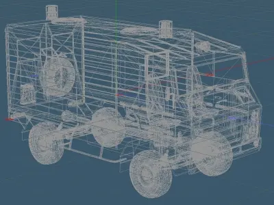 Japan Ground Self-Defense Force Type-73 rescue vehicles 3D model
