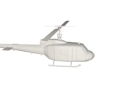Military Helicopter concept Low-poly 3D model get