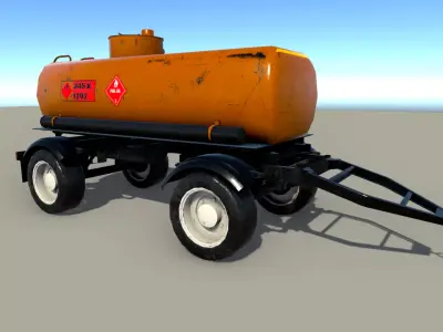 Water Tanki Trolley Low-poly 3D model