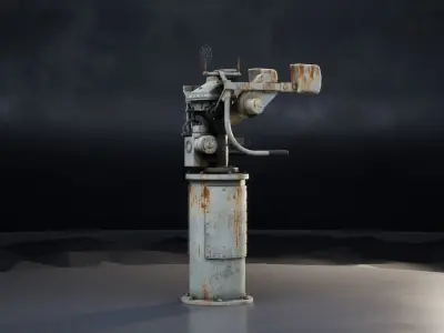 Navy Battleship Gun Director Low-poly 3D model