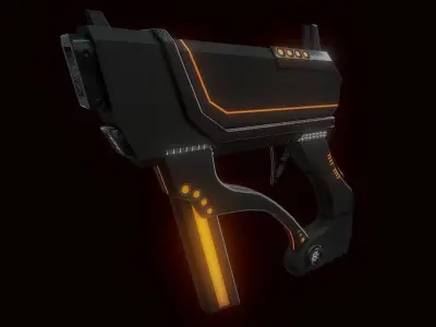 Scifi pistol Lowpoly Low-poly 3D model