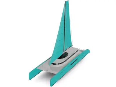Trimaran 3D model 2