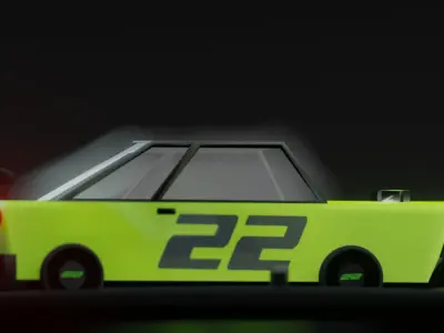 low poly car Free low-poly 3D model