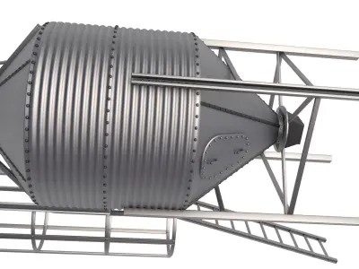 Grain Storage Bins 3D model