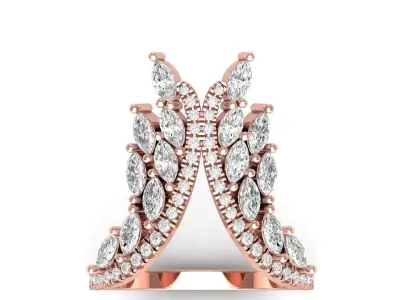Wedding Ring 3D print model 69