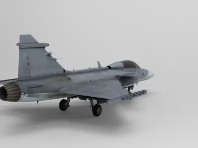  Saab JAS 39 Gripen Low-poly 3D model