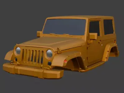 Jeep upper body part 3D model by im3dking