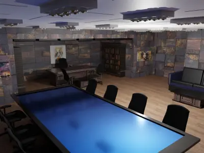 Boss Office Low-poly 3D model purchase