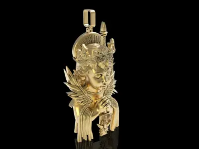 Baby Angel Hip Hop Pendant 3D print model