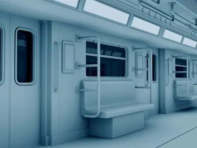 Metro Subway Interior 3D model 3D model