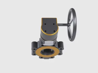 NIBCO Butterfly Valve 3D Model 3D model