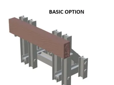 Railway Buffer Stop Mod2 1-87 resin 3D print model