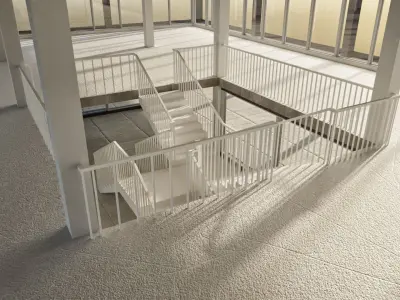 Modern office building Low-poly 3D model
