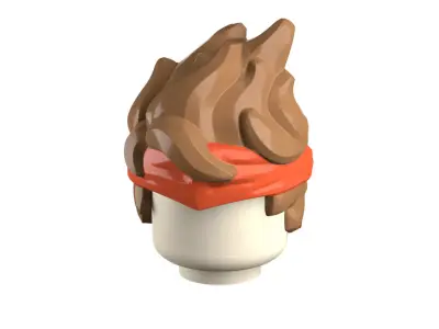 Custom3Dprint Minifigure Accessory - Minifigure Hair S3 - 014 3D print model